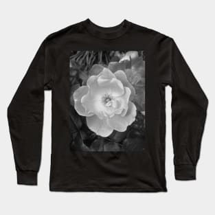 Beach Rose (in Black & White) Long Sleeve T-Shirt